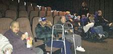 group of residents at movie