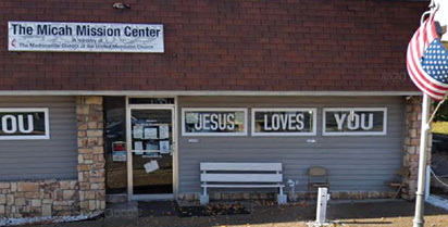 Photo of front door of Micah Mission Senior Citizens Center