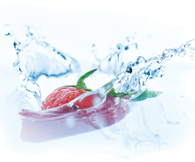 hydration image - strawberry splashing in water